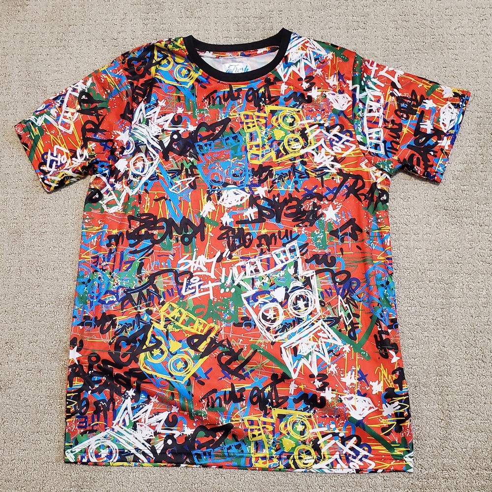 VTG 90s Fresh Prince Bel-Air Graffiti Theme Large T-Shirt Hip Hop
